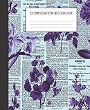 Composition Notebook: Floral Newsprint Flower College Ruled Notebook Lined School Journal