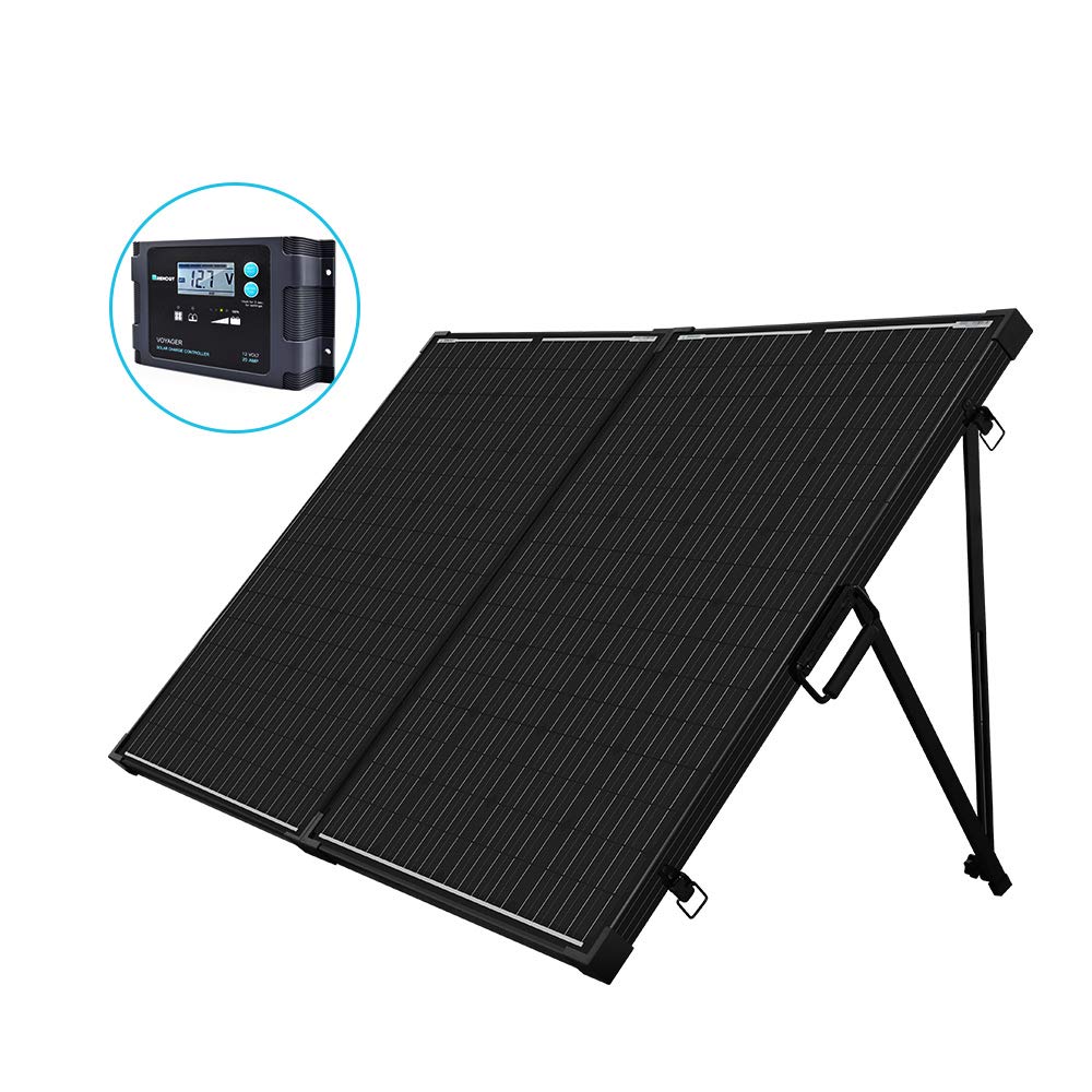 Renogy 200W N-Type Portable Solar Panel Suitcase, 12V Foldable Monocrystalline Solar Suitcase with 20A PWM Waterproof Charge Controller