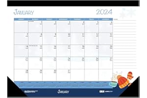 House of Doolittle 2024 Monthly Desk Pad Calendar, Seasonal, 22 x 17 inches, January - December (HOD139-24)