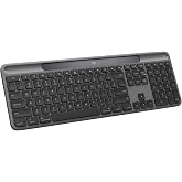 Logitech Signature Slim Solar+ K980 Wireless Bluetooth Keyboard, for Mac | for Mac, artificial light powered, up to 10 years battery life, customizable keys