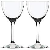 Nick and Nora Coupe Cocktail Glasses - Handblown Set of 2, Small Plain Vintage Coupe Glass to Serve a Manhattan, Martini, Aperitif, Algonquin, or Port Wine, 5-ounce (Plain, 2)