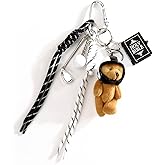 MUCOOS Bear Keychain,Plush Keychain for Wome,Plush Bear Bag Charm for Keys Purse Handbag Birthday Christmas Valentine