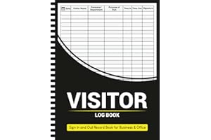Visitor Log Book: Sign In and Out Record Book for Business and Office: Tracking Visitors with Space for Over 3400 Entries