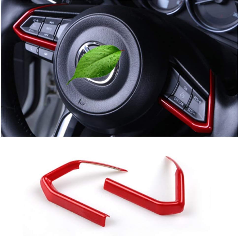 WBMKH Car Steering Wheel Decoration Trim Sequins Sticker,for Mazda 2 3 6 Demio CX3 CX-3 CX-5 CX5 CX7 CX9 Axela ATENZA 2017 de 2018 a 2019