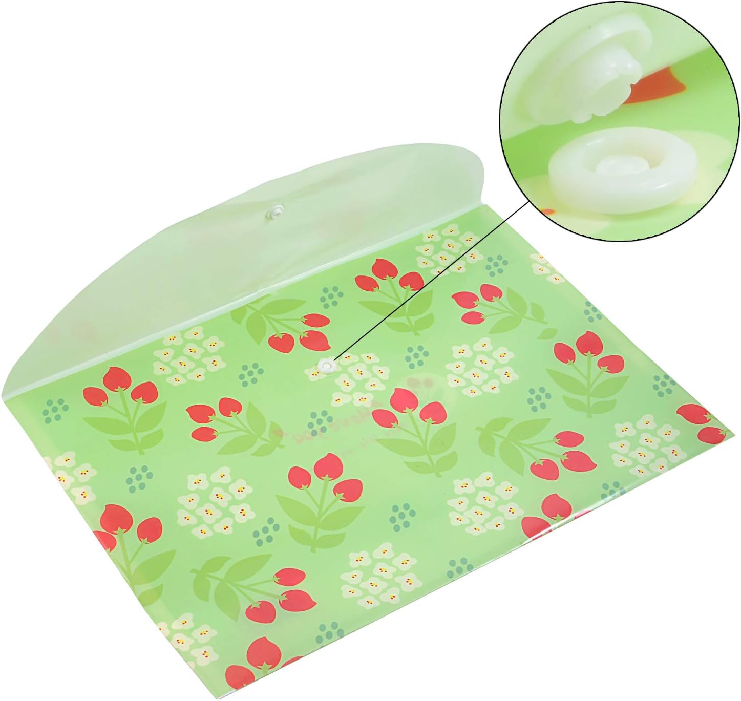 Allbusky A4 Files Folder, Fresh Floral Document Bag, PVC Envelope ...