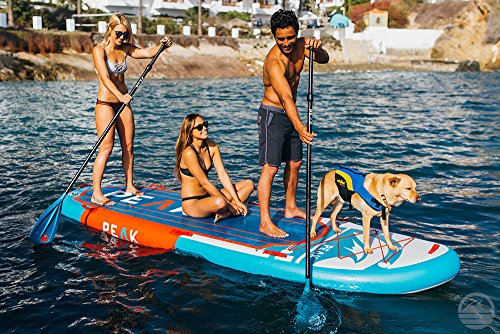 PEAK-12-Titan-Royal-Blue-Large-Multi-Person-Inflatable-Stand-Up-Paddle-Board-with-2-Adj-Paddles