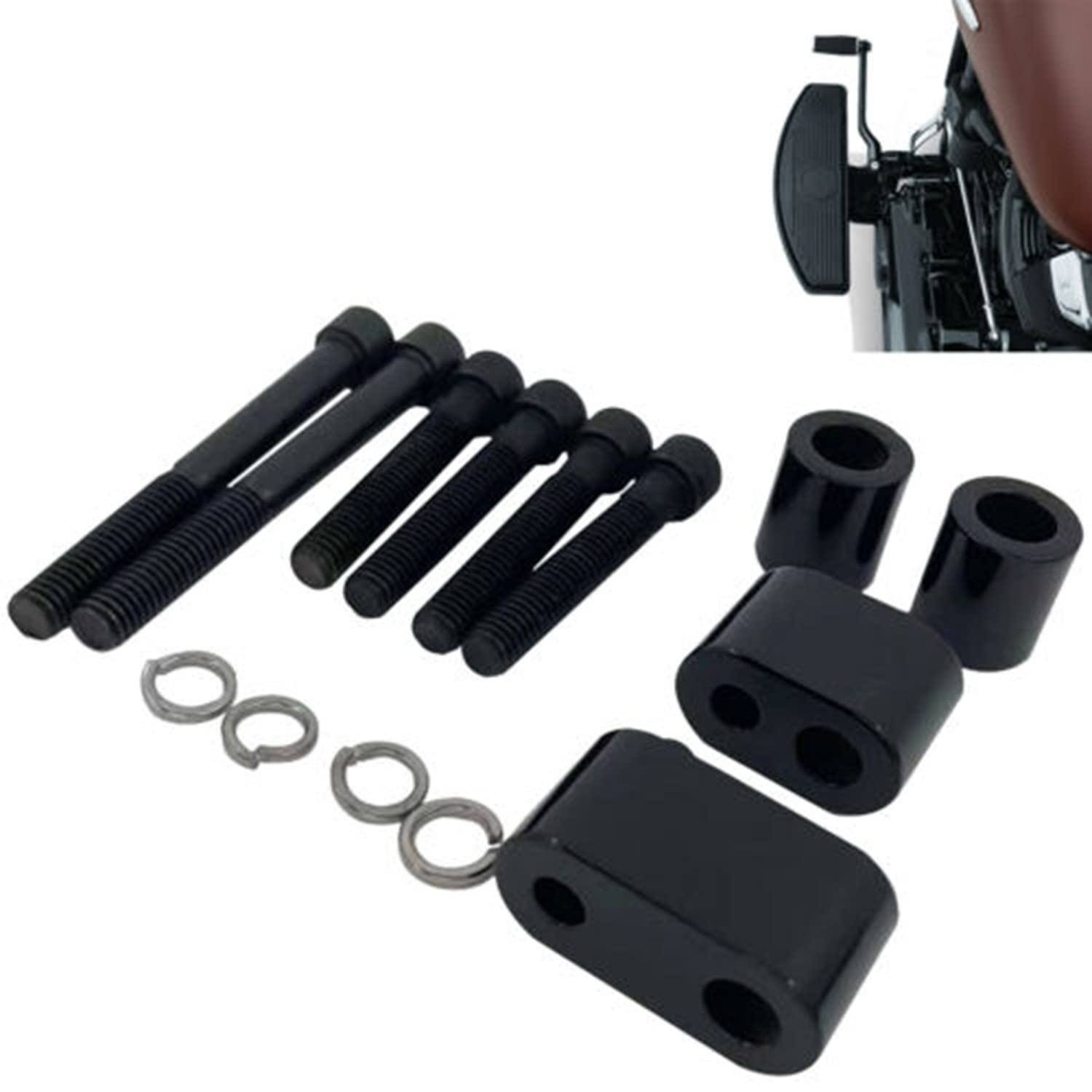 Photo 1 of 1" Foot Control Component Driver Floorboard Extension Spacers for Harley 2009-2021 with Bolts