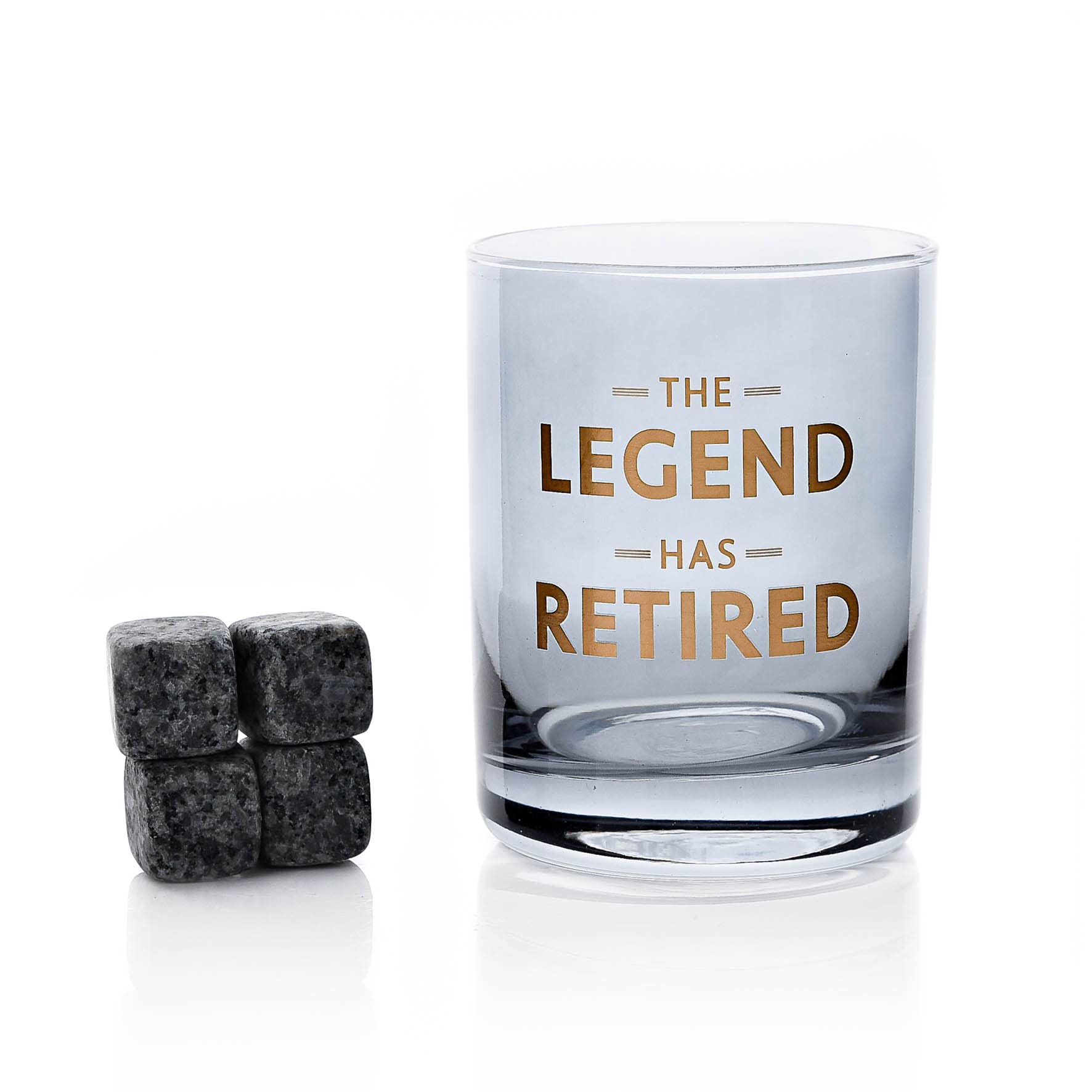 Widdop and Co Hotchpotch Orion Whiskey Glass & Stones Set - The Legend Has Retired