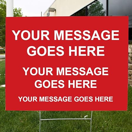 Amazon Com Impactonlineprinting Custom Yard Signs 4packs 24