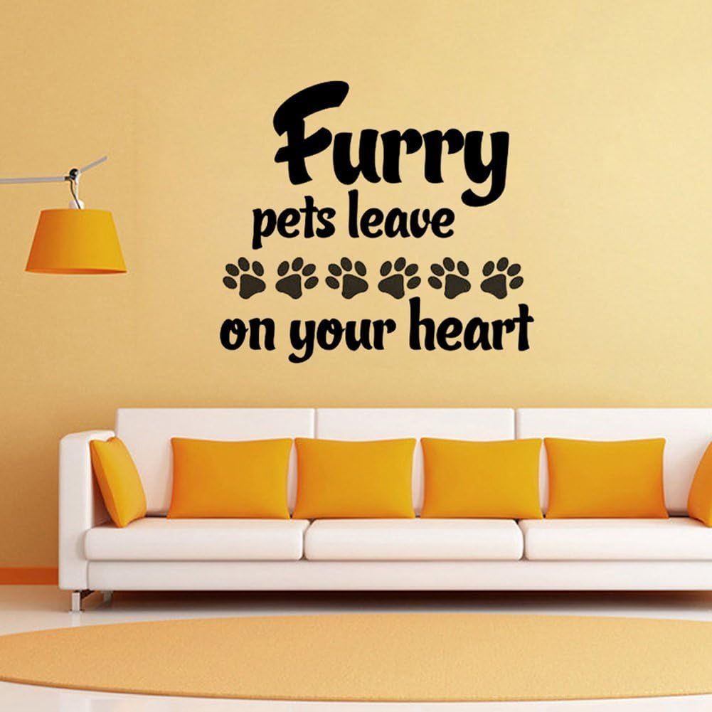 Kililaya Pet Series Puppy Dog Cat Wall Sticker Family House Wall Decal Removable Art Graphic Quote Paper Vinyl Mural for Living Room Pet House Space (DD0121)