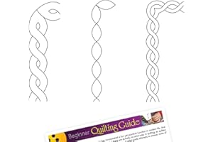 TRENDZEEN Quilting Stencils for Machine and Hand Quilting - 3 Quilt Plastic Stencils for Borders, Background, Patterns - Assorted Sizes of Cable Border Design Stencil Set with Guide