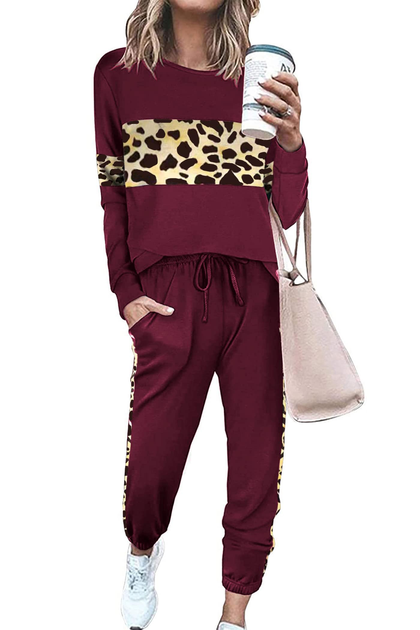PRETTYGARDEN Women's Color Block 2 Piece Tracksuit