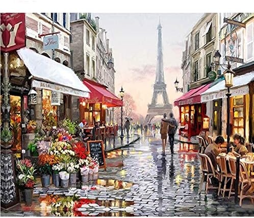 YKCKSD Jigsaw Puzzle 1000 Piece Paris Flower Street Landscape Diy Modern Wall Art Hand Ed For Home Decor