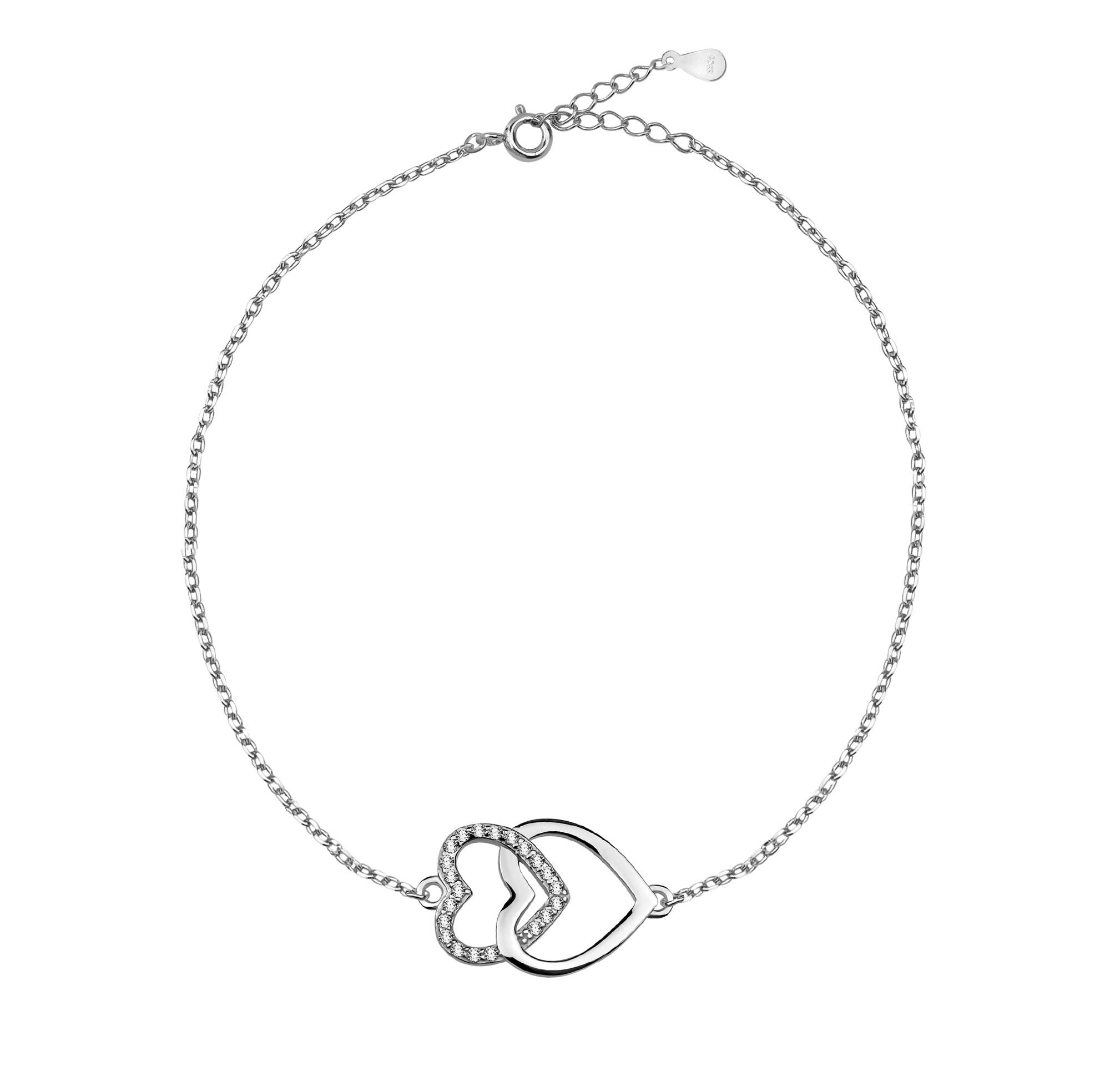 Sofia Milani - Women's Bracelet 925 Silver - with Zirconia Stones - Infinity Heart Pendant - 30101