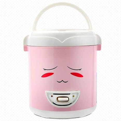 Amazon Co Jp かわいい小さなクマの形をした1 2人用の小さな炊飯器を備えた1つのアパートの多機能ミニ炊飯器 ピンク ホーム キッチン