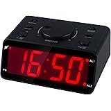 Digital Alarm Clock with Personalized 15S Voice Recording, 12/24Hr, Adjustable Led Brightness, Dual Alarm Clock, Cordless, Ba