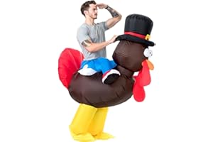 YEAHBEER Inflatable Turkey Costume Adult, Blow up Costumes for Adults,Thanksgiving Costumes for Party Funny Turkey Suits
