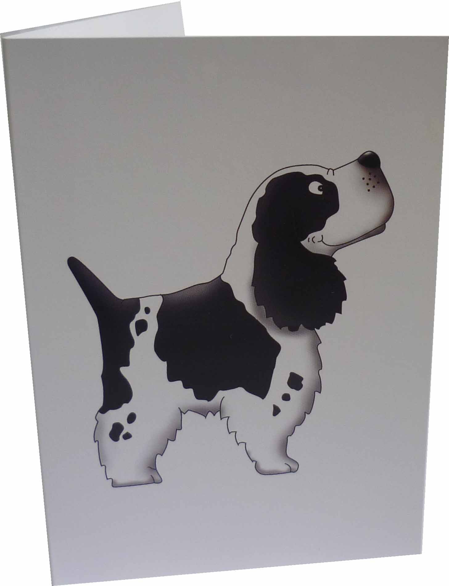 Cocker Spaniel (black and white) Notecards (pack of 10)