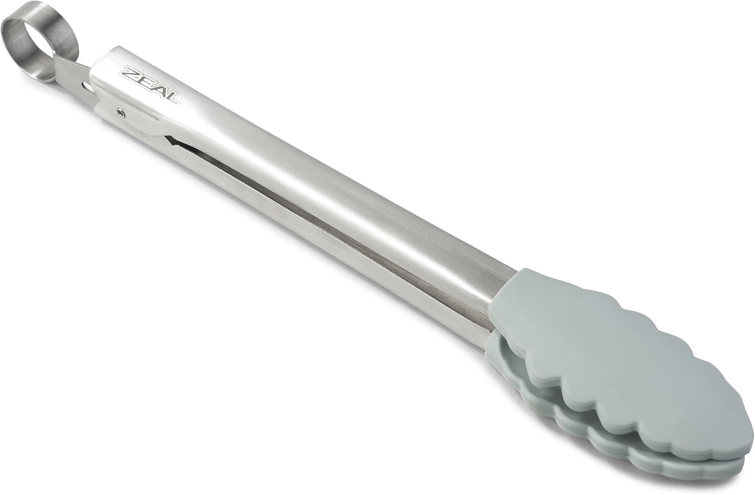 Zeal J140B Silicone Non-Stick Kitchen Tongs with Stainless Steel Handle -Duck Egg Blue, 26 cm