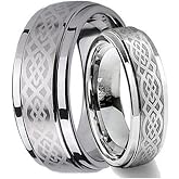 Wedding Rings for Him and Her - 8MM/6MM Tungsten Carbide - Couple Rings Set - Wedding Bands for Couples - Wedding Band Sets for Couples