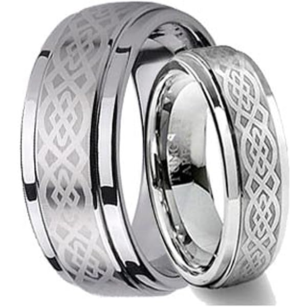 2pcs His And Hers Wedding Ring Sets Gold Daisy Engraving Engagement Rings For Men And Women Custom Promise Rings For Couple Handmade Jewelry