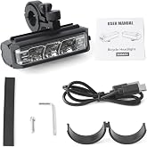 Esttlamer LED Bike Light Compatible with Tuttio Soleil01 Electric Dirt Bike, USB Rechargeable Bicycle Headlight for Night Riding, Daytime Running Lights with Mounting Bracket and Tools