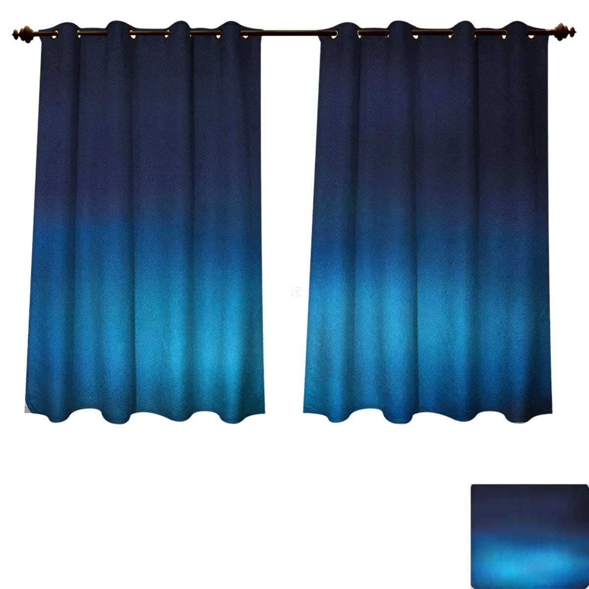 Amazon Com Navy Bedroom Thermal Blackout Curtains Ombre
