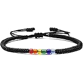 Coprall Rainbow LGBTQ Pride Bracelet for Lesbian Bisexual Transgender Gay Pride Month Outfits Accessories Gifts Jewelry