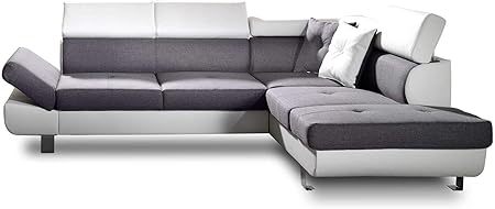 Bestmobilier Lisbona Canapé Dangle Droit Convertible L 252 X P 190cm