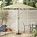 VonHaus 8.8 Feet (2.7meter) Steel Powder Coated Ivory Garden Patio Parasol Umbrella