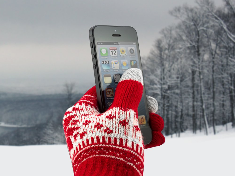 Proporta Unisex Warm Gloves for Touch Sensitive Capacitive Smartphones - Red, 886075009809