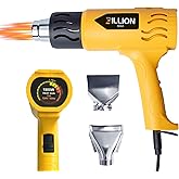 Heat Gun, BILLION GOLD 1800W Hot Air Gun Kit Dual-Temperature Settings 752°F - 1112°F (400℃-600℃), Overload Protection Heatin