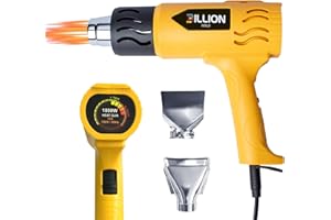 Heat Gun, BILLION GOLD 1800W Hot Air Gun Kit Dual-Temperature Settings 752°F - 1112°F (400℃-600℃), Overload Protection Heatin