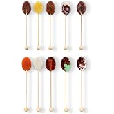 Candy Spoons &ndash; Edible Stirring Spoons for Hot Beverages &amp; Desserts | 10 Spoons 10 FLAVORS Variety Gift Box | GLUTEN FREE | Naturally Flavored | Great for Coffee, Tea, Cocoa, and Gifting (Coffee)