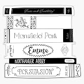 JB Print Jane Austen Book Stack Vinyl Decal Sticker Car Waterproof Car Decal Bumper Sticker 5"