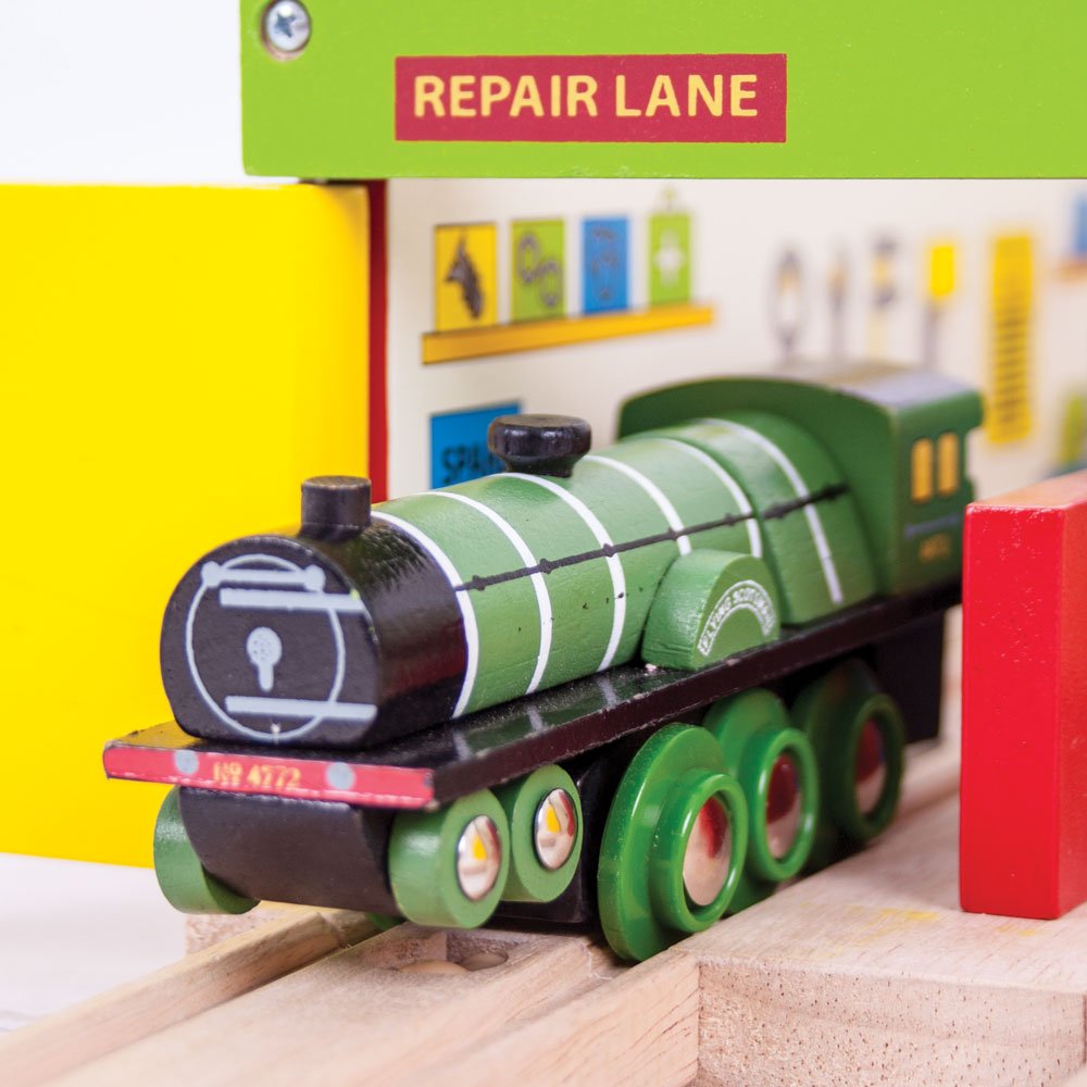 Bigjigs Rail Flying Scotsman Toy Train | Green Model for Wooden Track Set | Heritage Collection Railway Figures & Accessories | Great Gifts for 3+ Year Old Kids | Educational Tool for Toddlers