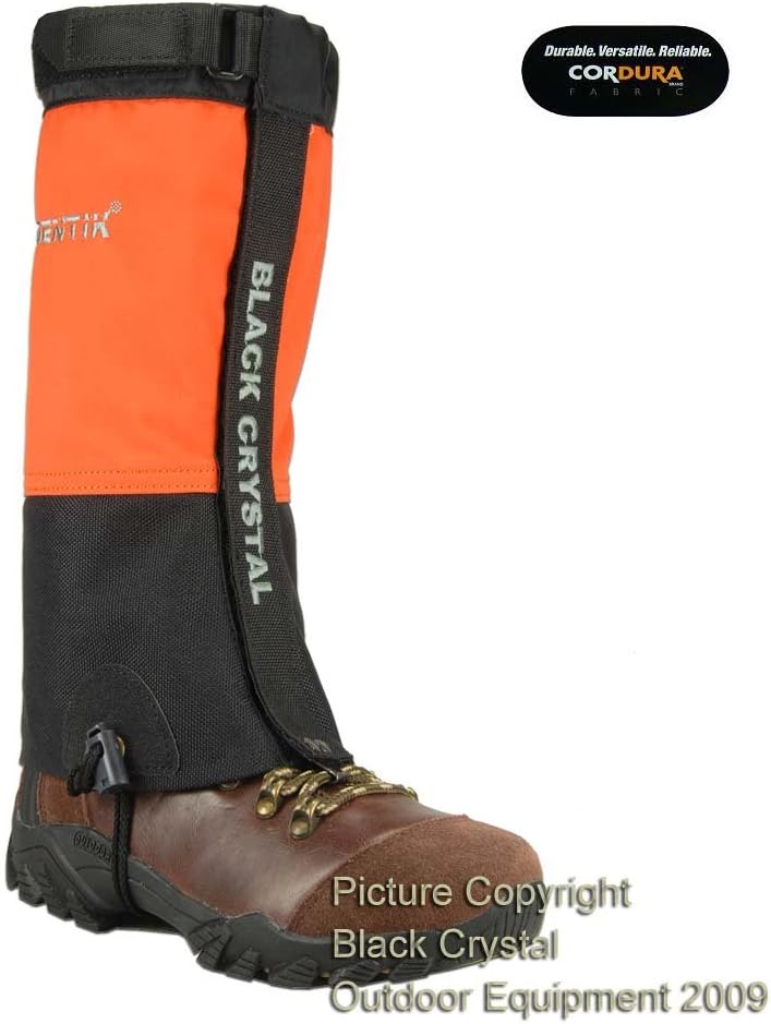 Black Crystal Hiking Ski Snow Gaiters for Kids Waterproof Breathable Nylon New Orange Size Small