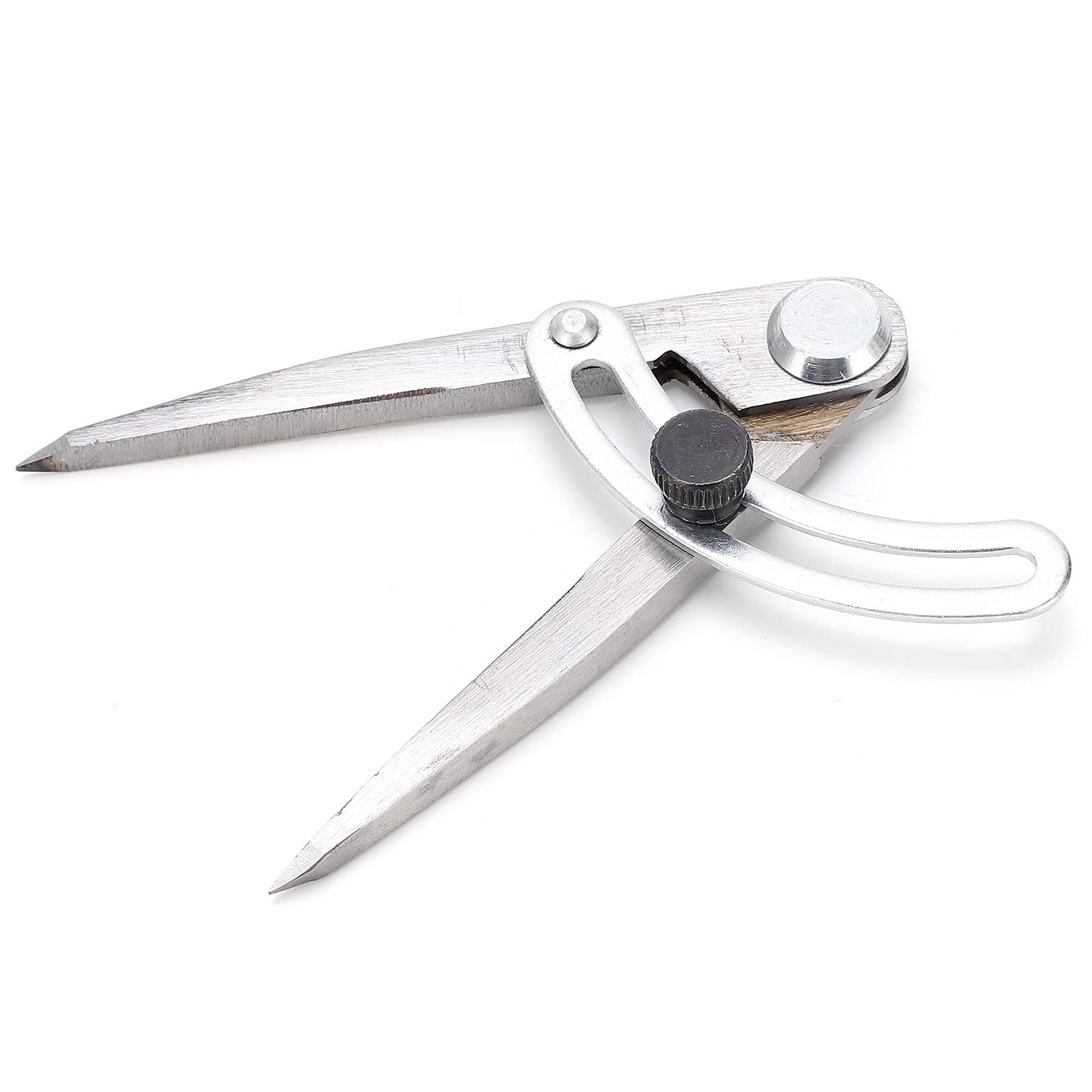 Leather Compass, Stainless Steel Compass Scribe Tool Compass for Geometry Wing Divider Compass for Index Gauge for Line Segment Size Measurement