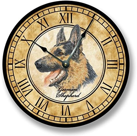 German Shepherd Dog Wall Clock Antique Decor