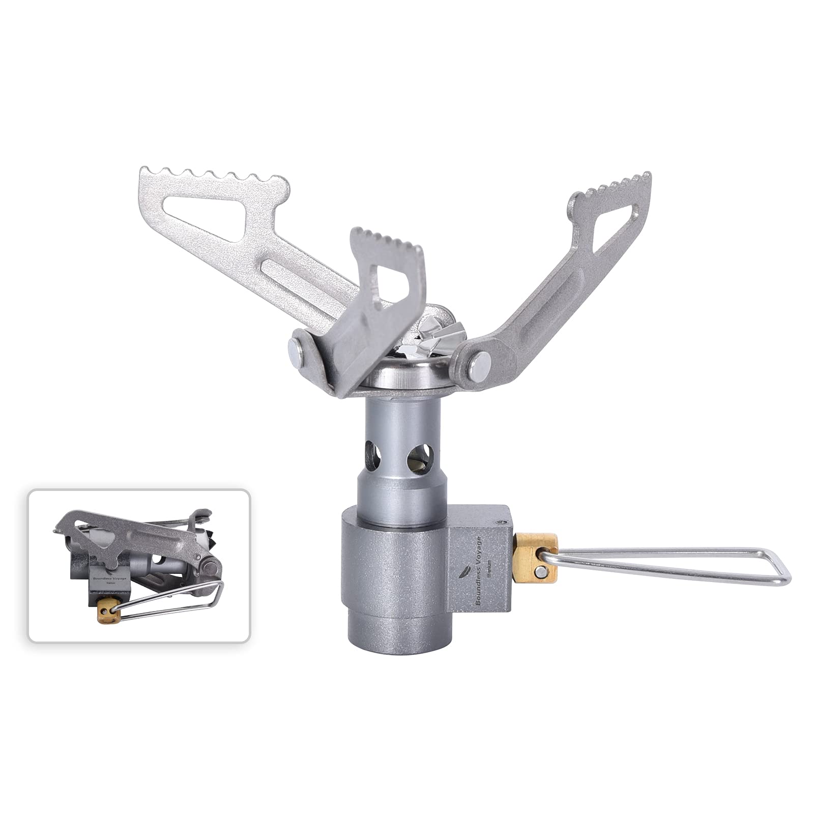 Boundless Voyage Titanium Gas Stove Ultralight Folding Mini Burner For Picnic Backpacking Trekking Ti9009O