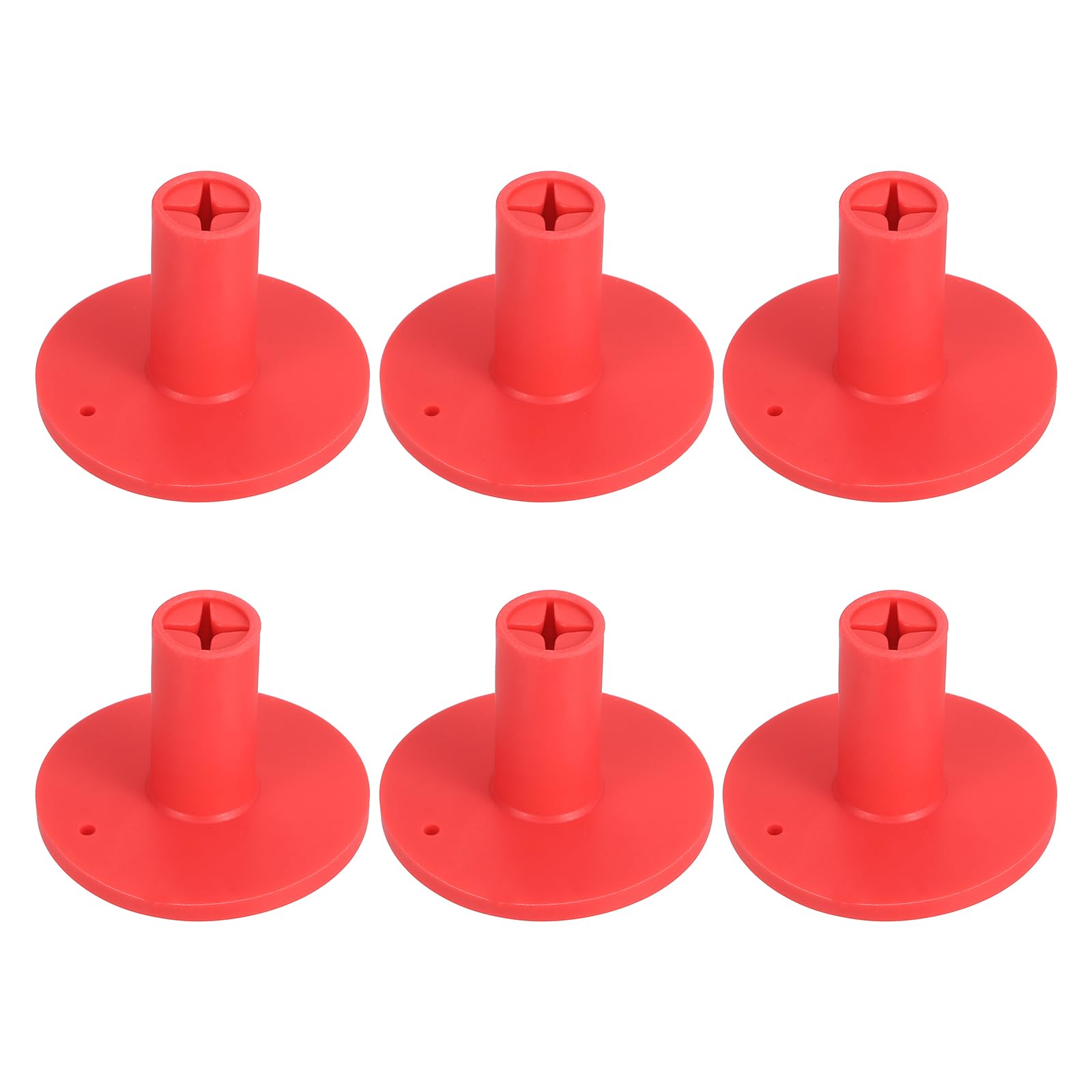 PATIKIL Rubber Golf Tee, 6 Pack 1.4 Inch Golf Practice Tees Training Driving Range Tee Stable Golf Ball Holder for Outdoors Indoors Hitting Mat, Red