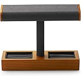 Oirlv Solid Wood Watch Display Stand T-bar Watch Stand for Men and Women Jewelry Accessory Organizer for Store and Home(SM19202)