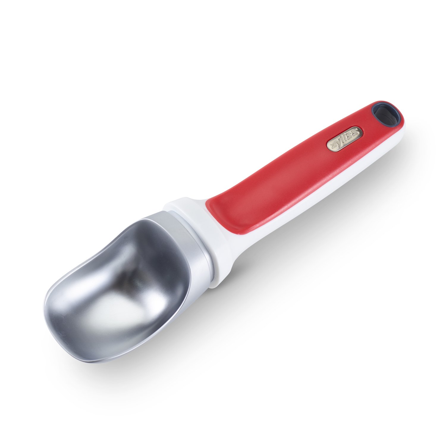 Zyliss E980128 Ice Cream Scoop, 18.5cm/7.25in, Zinc Alloy/Plastic, Red/White, Scoop for Ice Cream/Gelato/Clotted Cream/Sorbet/Mashed Potato, Dishwasher Safe