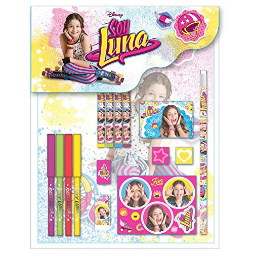 Soy luna stationery set 15 pcs drawing crayons stamps s…