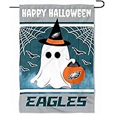 Philadelphia Eagles Happy Halloween Garden Flag Double Sided Banner