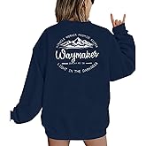 JINTING Christian Jesus Sweatshirt Women Religious Faith Sweatshirts Inspirational Waymaker Pullover Bible Verse Tops
