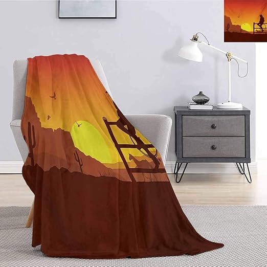 Amazon Com Luoiaax Western Flannel Throw Blanket For Couch