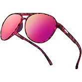 Jefoo Polarized Aviator Sunglasses for Women Men Retro Trendy Sports Sunglasses for Outdoor UV400 Protection