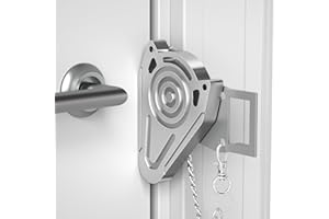URGEEO Metal Portable Door Lock for Travel Hotel Room Safety - Hotel Door Locks for Travelers Security, Extra Door Lock from Inside, Apartment Room Security Latches & Bolts Travel Essentials,Gray