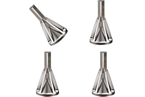 TOOLOFLIFE Deburring External Chamfer Tool, Deburring Tool Hard High Speed Stainless Steel Remove Burr Quickly Repairs Tools for Drill Bit External Chamfer Silver Triangle 4PCS